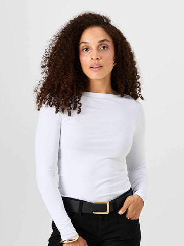 Ela Long Sleeve Top - White