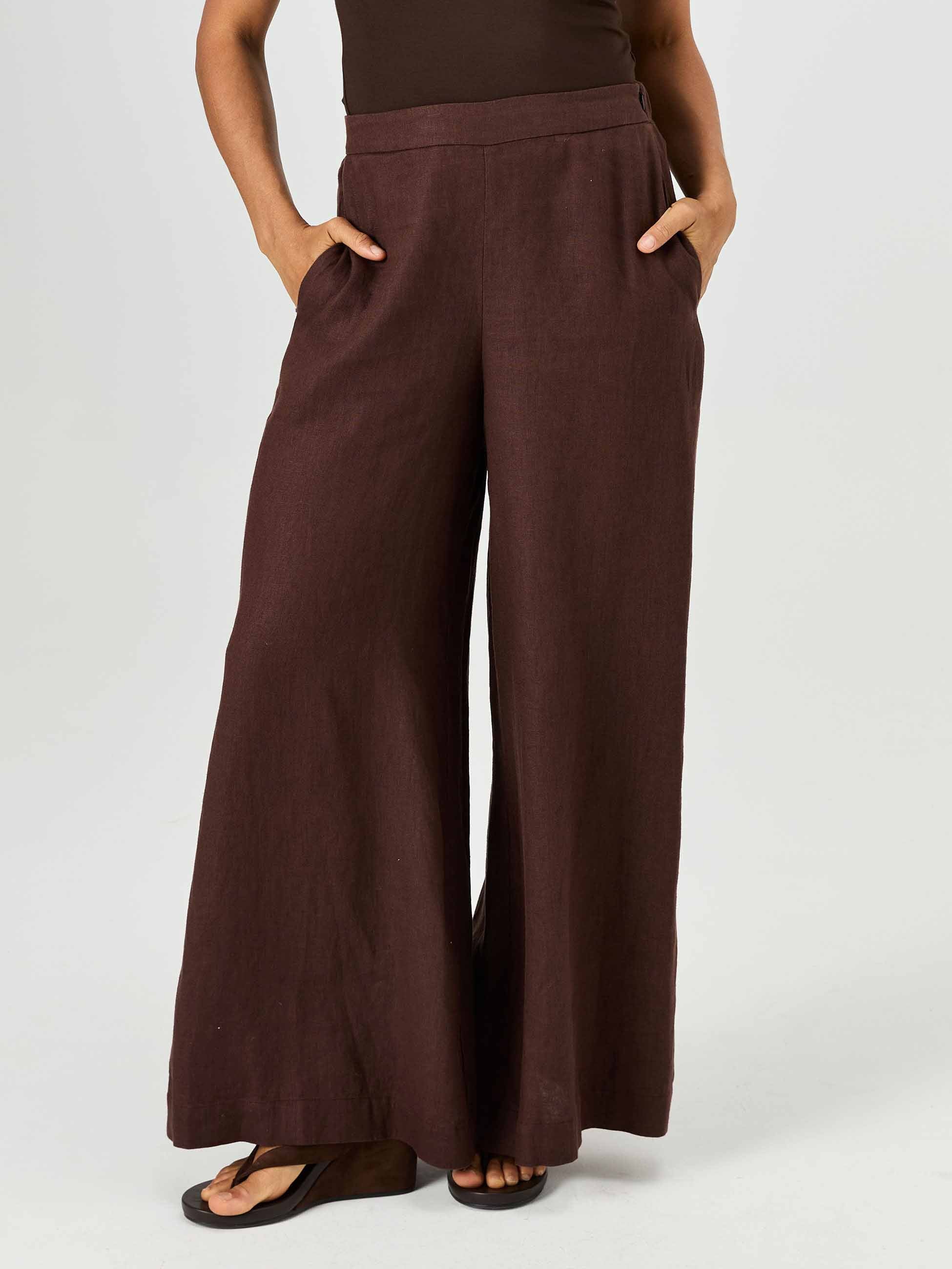 Laurel Linen Pant - Mocha