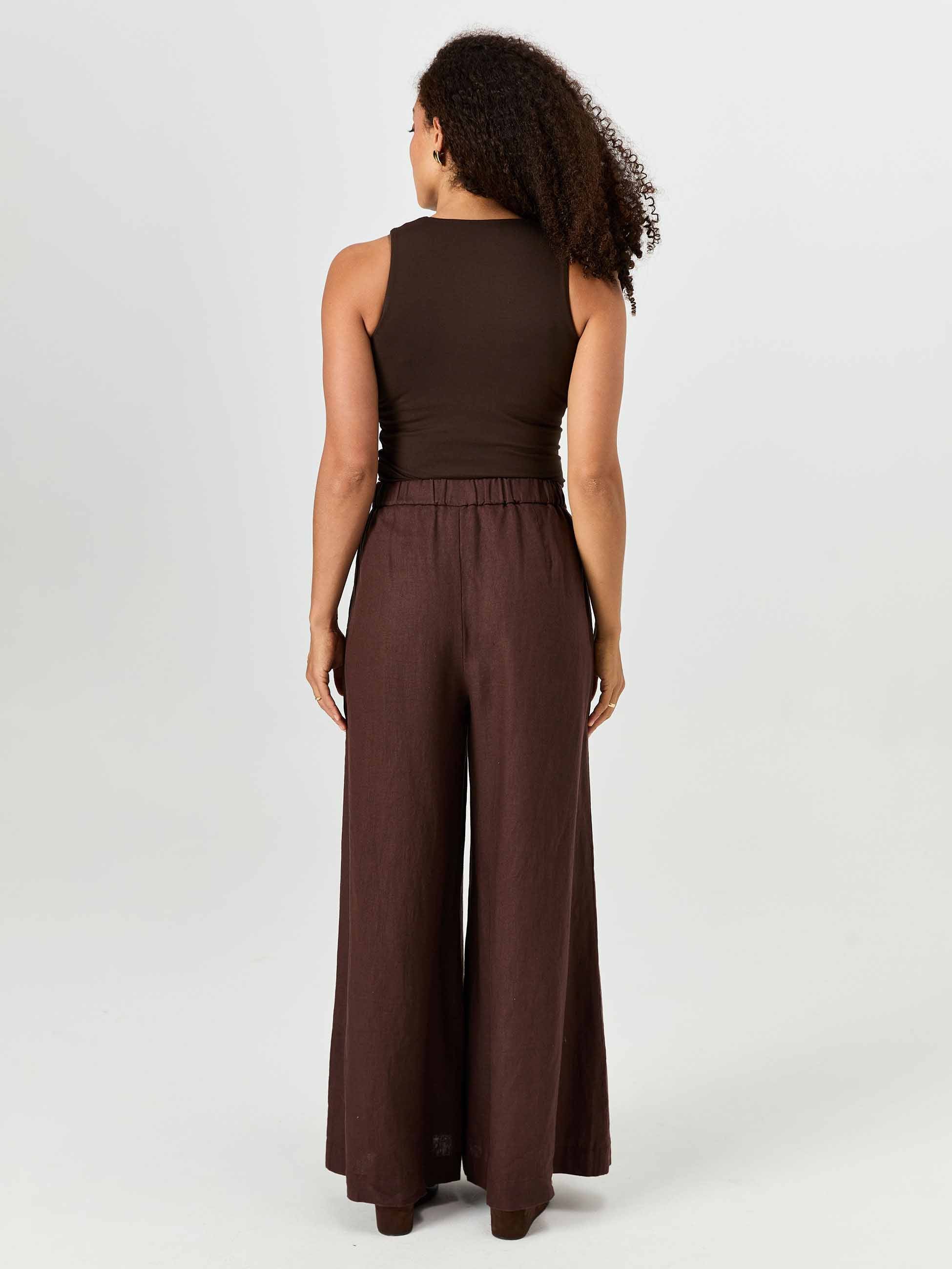 Laurel Linen Pant - Mocha