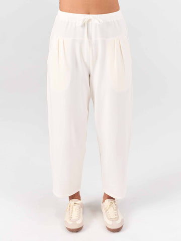 Kyoto Ankle Length French Terry Jogger - Soft White
