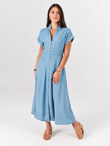 Capri Denim Tencel Dress - Light Denim