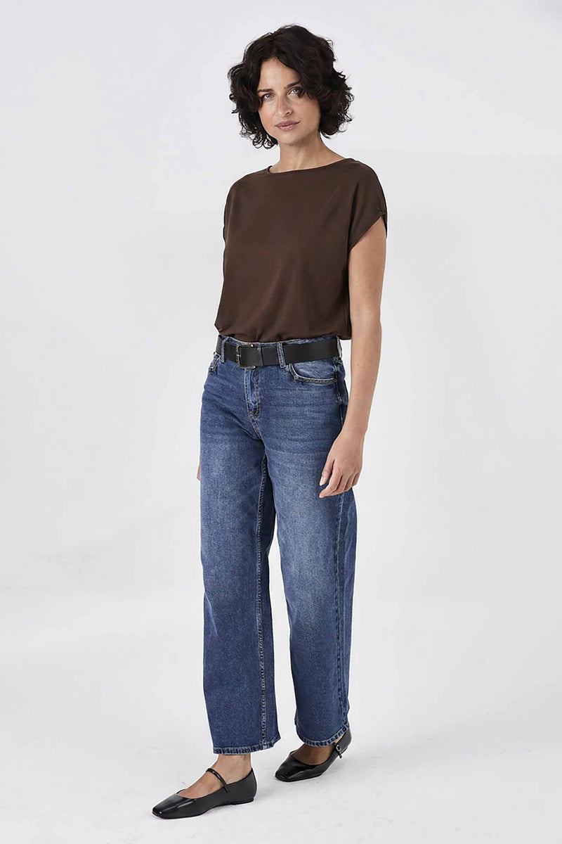 Modal Luxe Layer Tee - Coffee Bean