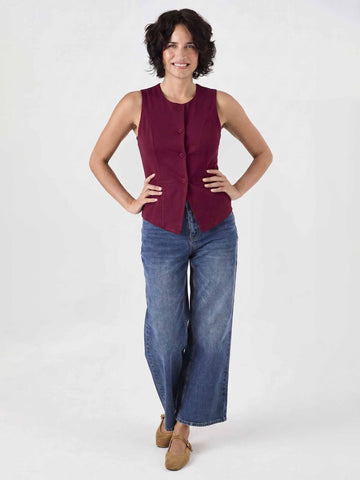 Fitted Waistcoat - Sangria
