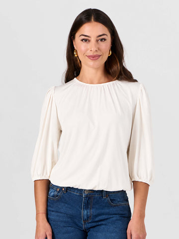 Millie Modal Top - Soft White
