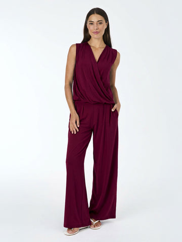 Emery Wide Leg Pants - Sangria