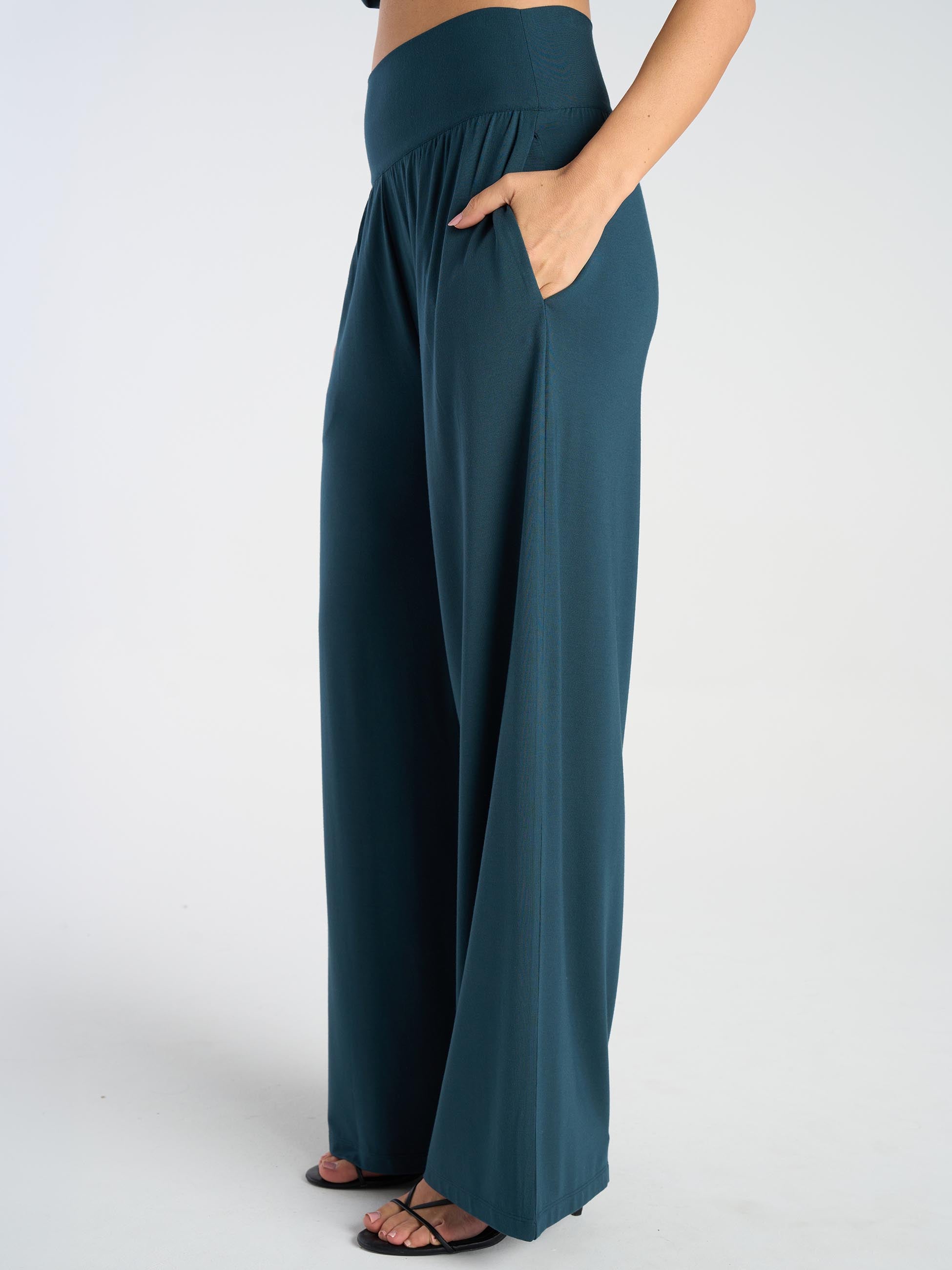 Nomad Modal Wide Leg Pant - Teal