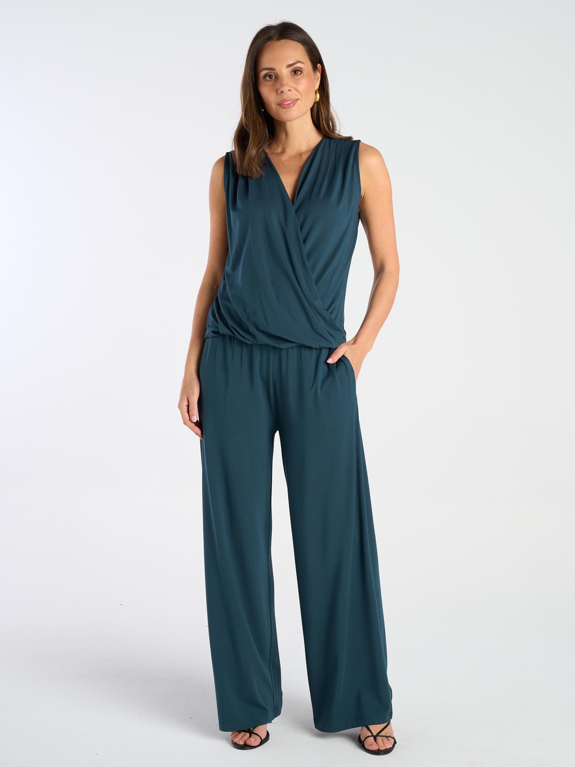 Nomad Modal Wide Leg Pant - Teal