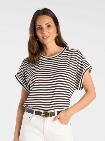 Jessica Relaxed Tee - Coffee Bean