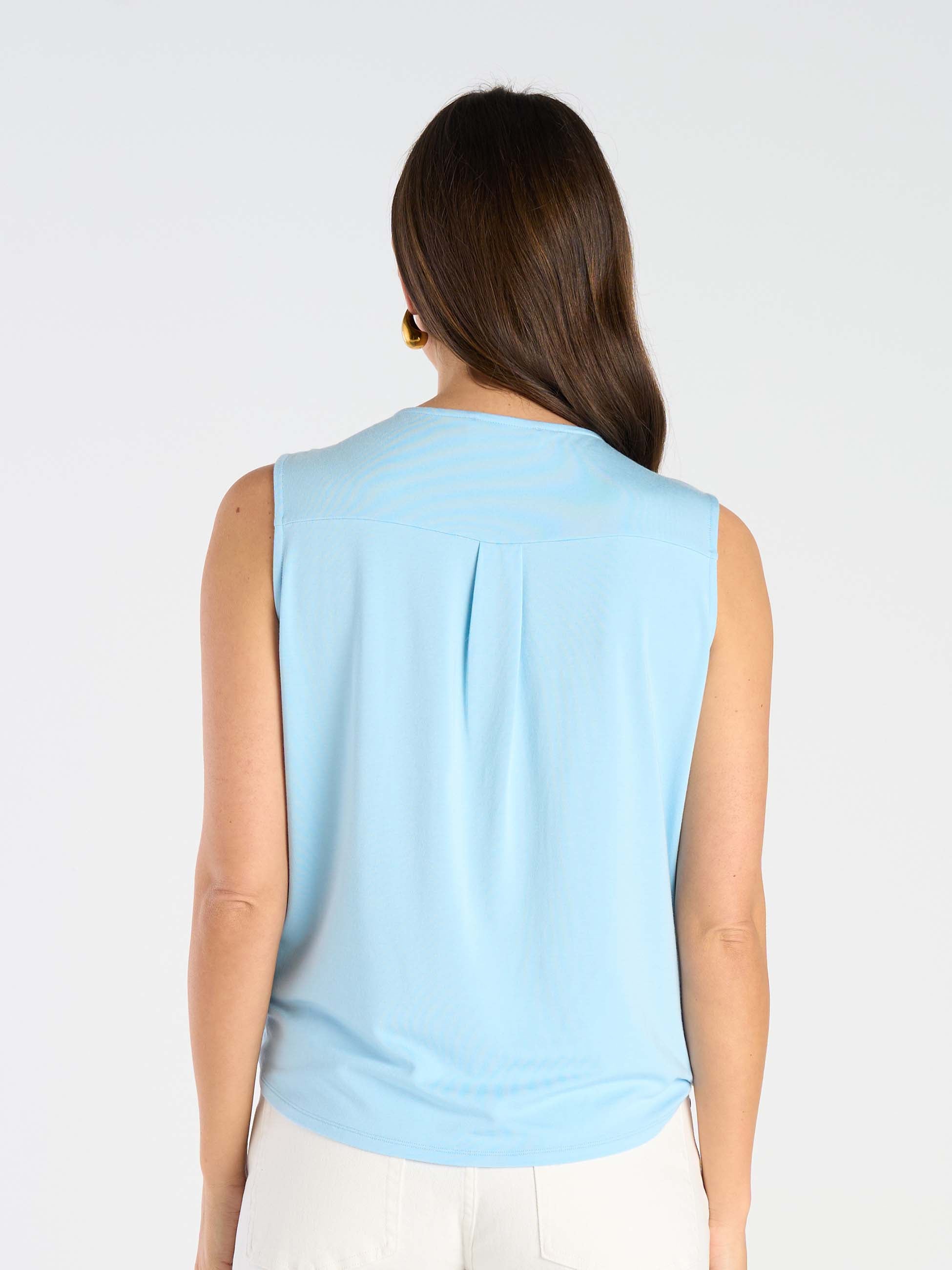 Athena Drape Top - Airy Blue