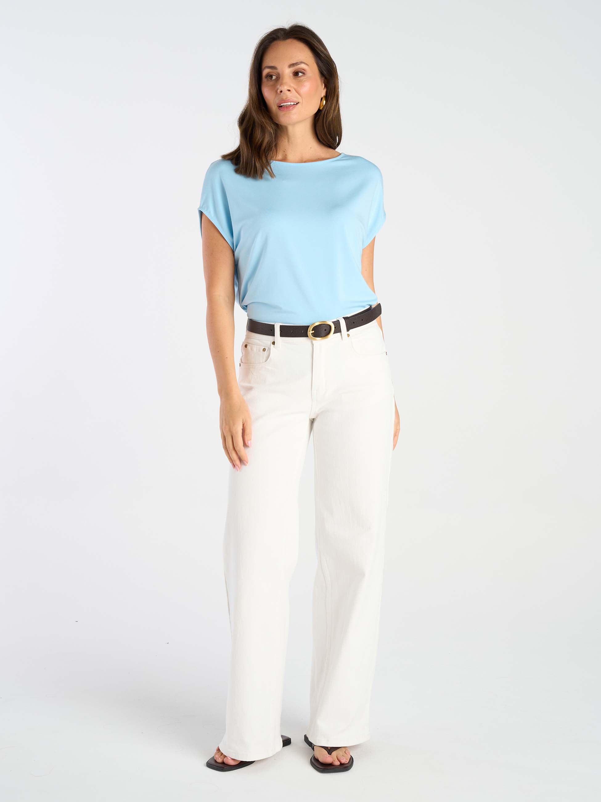 Modal Luxe Layer Tee - Airy Blue
