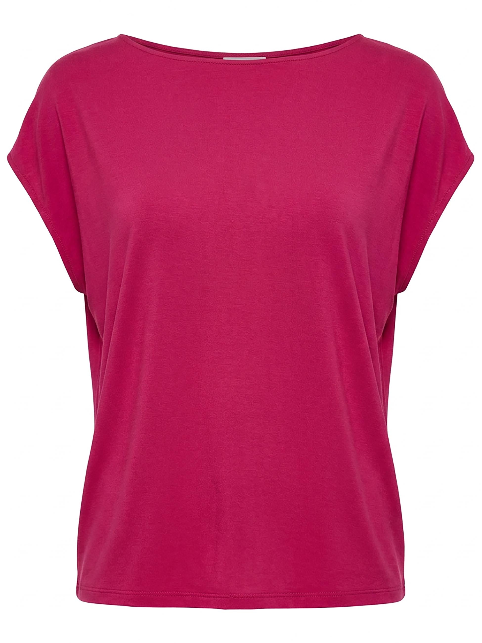 Modal Luxe Layer Tee - Cerise