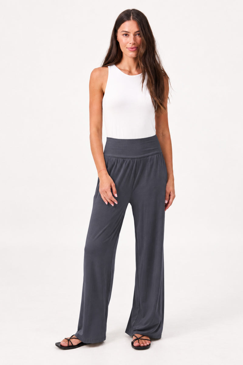 Nomad Modal Wide Leg Pant - Charcoal