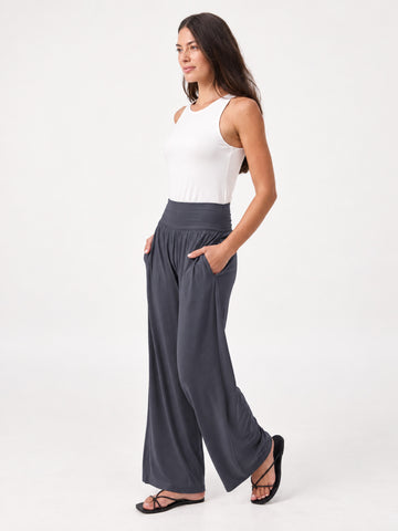 Nomad Modal Wide Leg Pant - Charcoal